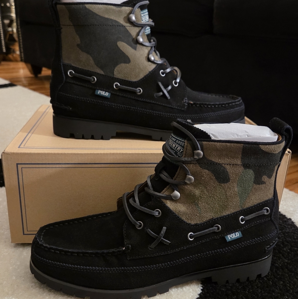 POLO BY RALPH LAUREN CAMO & SUEDE BOOT